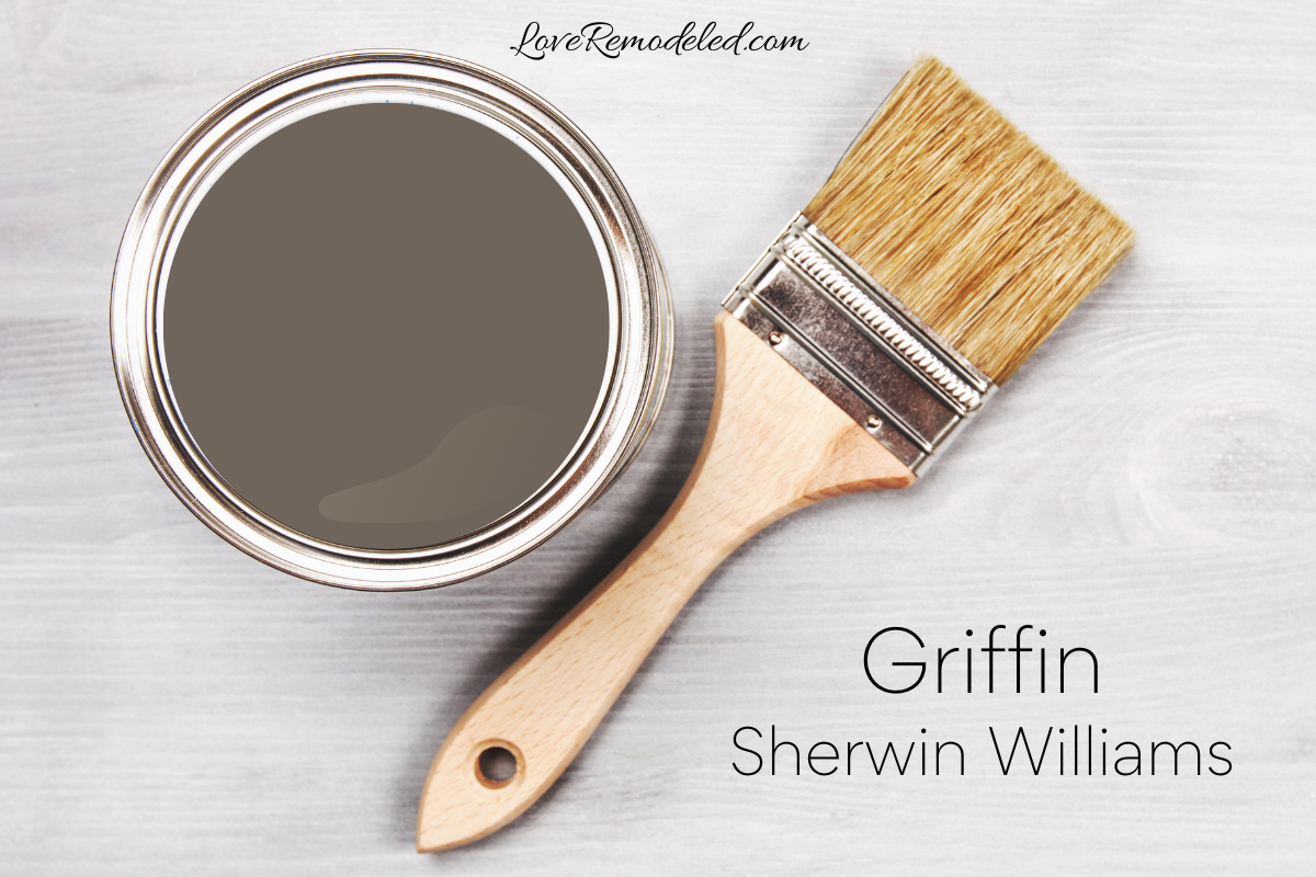 Griffin by Sherwin Williams paint can and paint brush