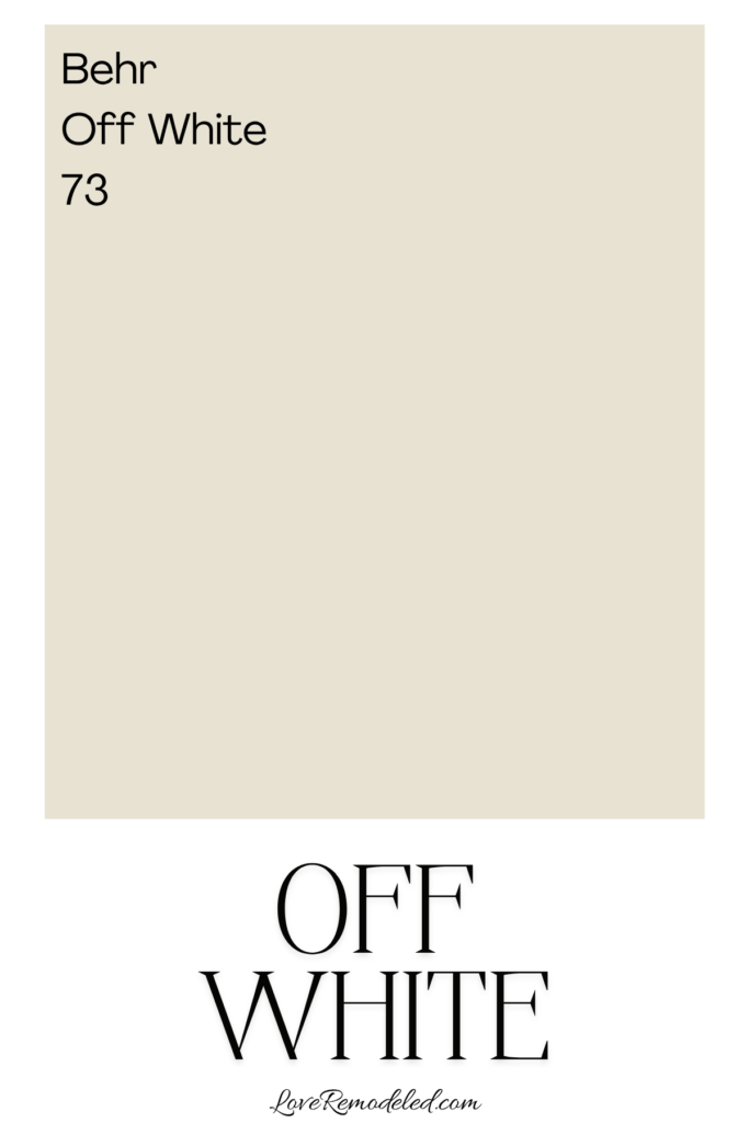 Behr Antique Off Paint Color Swatch - 73