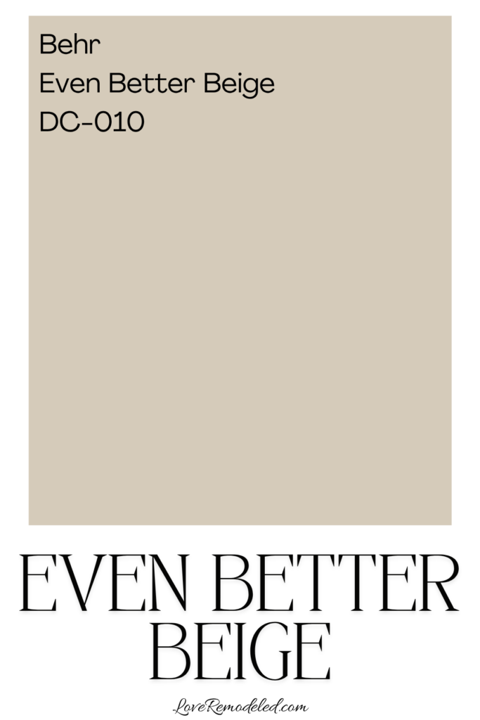 Behr Even Better Beige Paint Color Swatch - DC-010