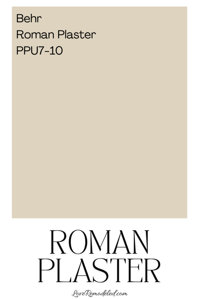 Behr Roman Plaster Paint Color Swatch - PPU7-10