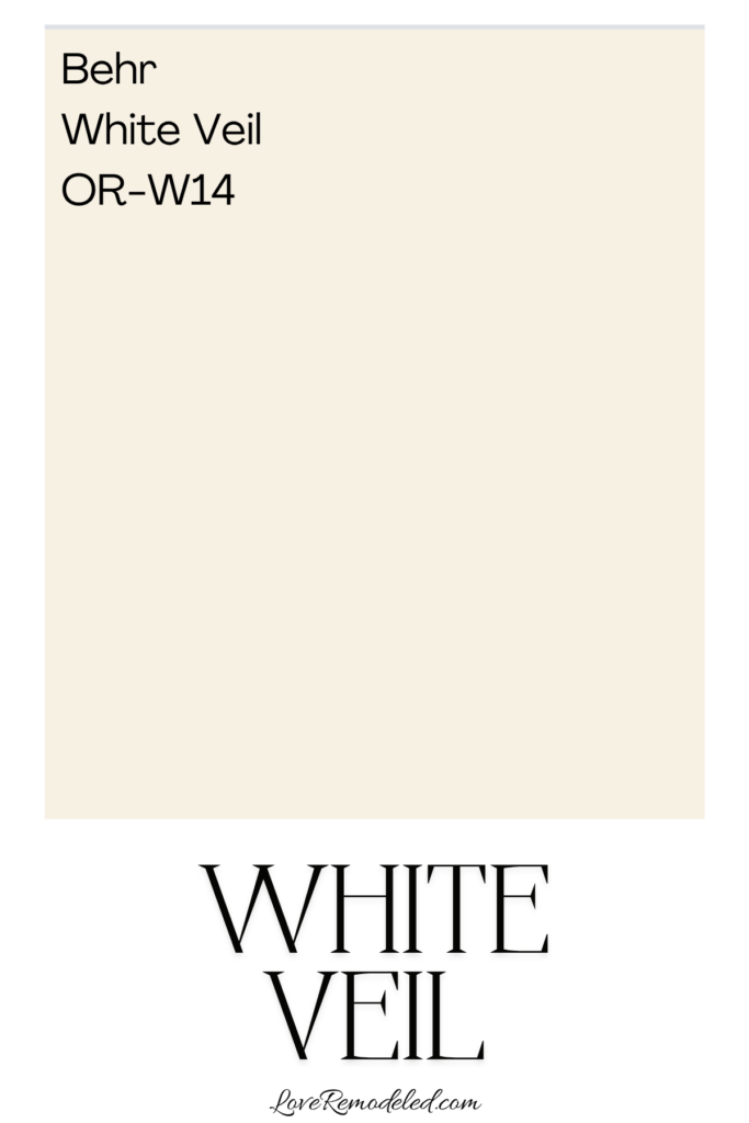 Behr White Veil Paint Color Swatch - OR-W14