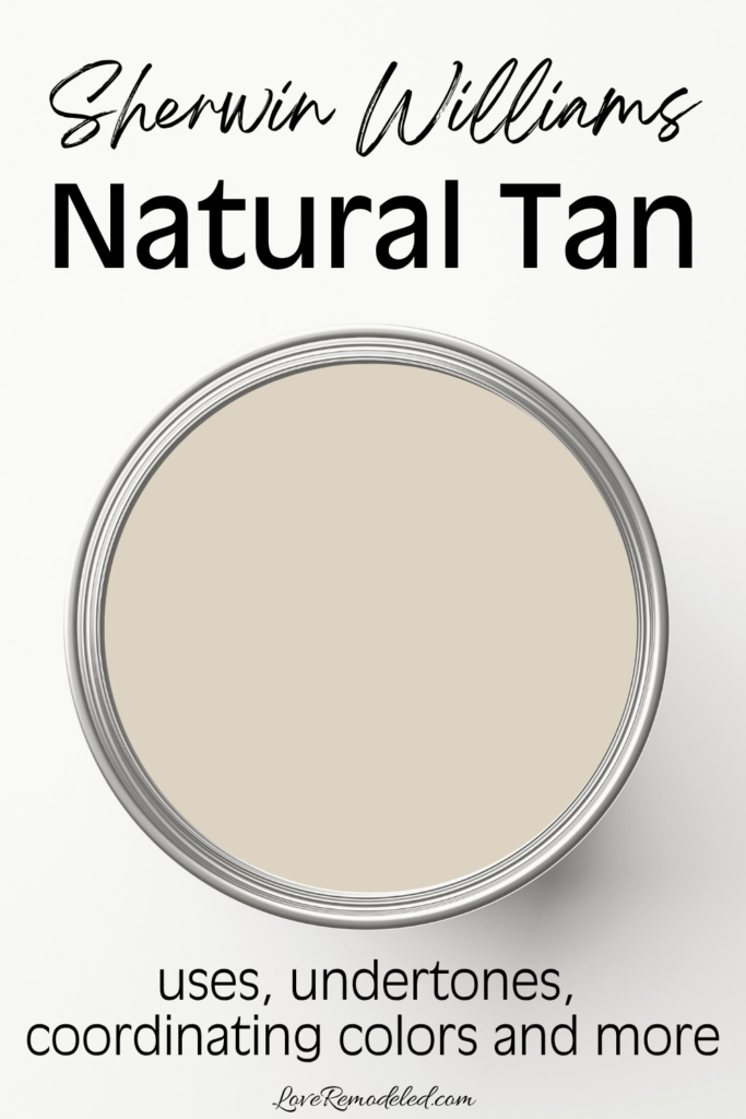 Sherwin Williams Natural Tan in a paint can - uses, undertones, coordinating colors and more