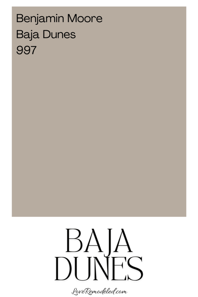 Benjamin Moore Baja Dunes Paint Color on a paint square