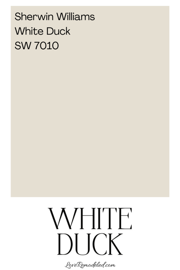 Sherwin Williams White Duck Paint Color - paint square SW 7010
