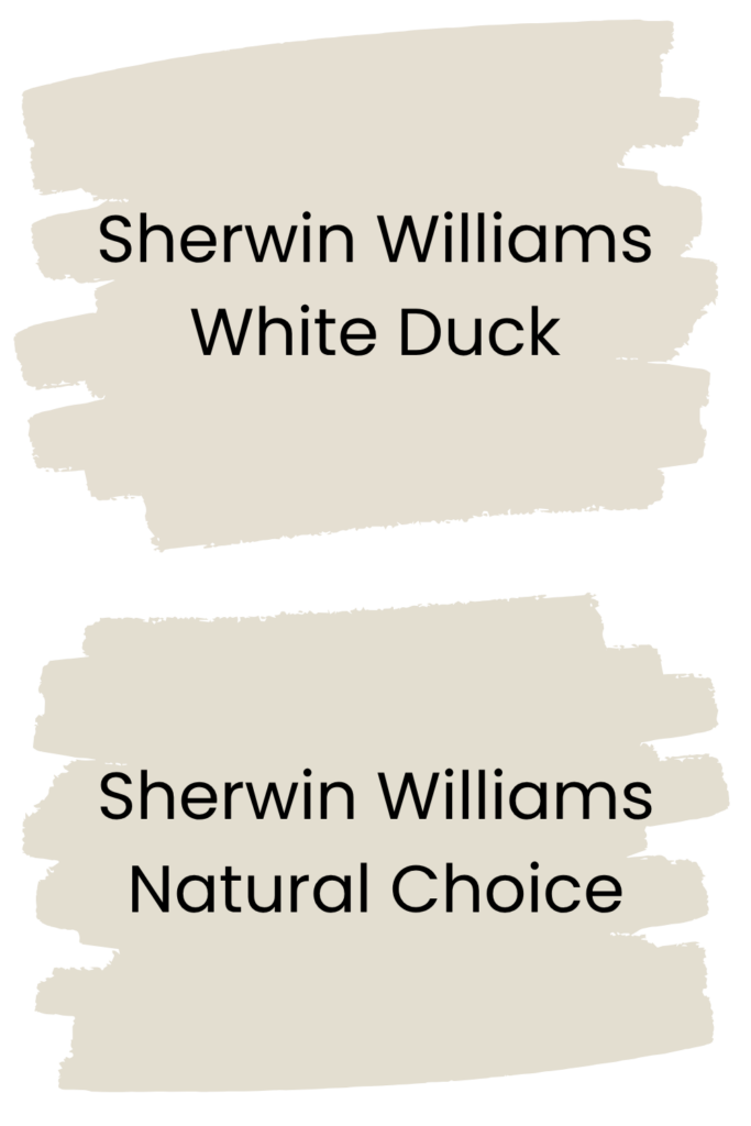 Sherwin Williams White Duck vs Sherwin Williams Natural Choice