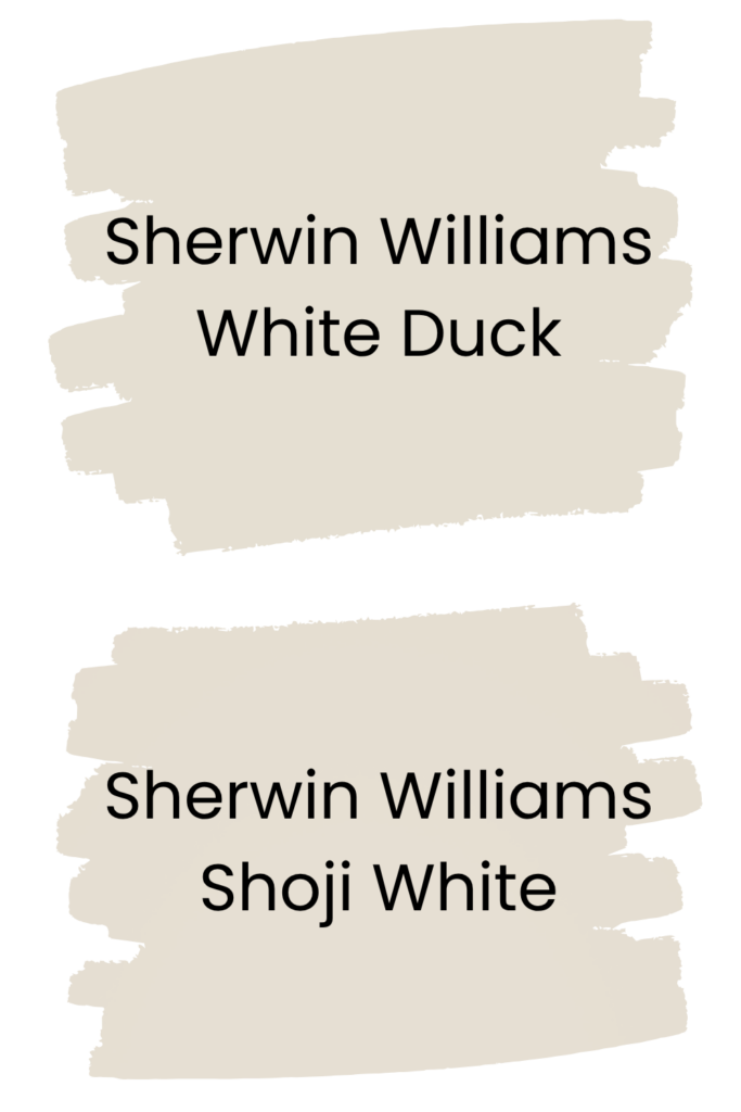 Sherwin Williams White Duck vs Sherwin Williams Shoji White 