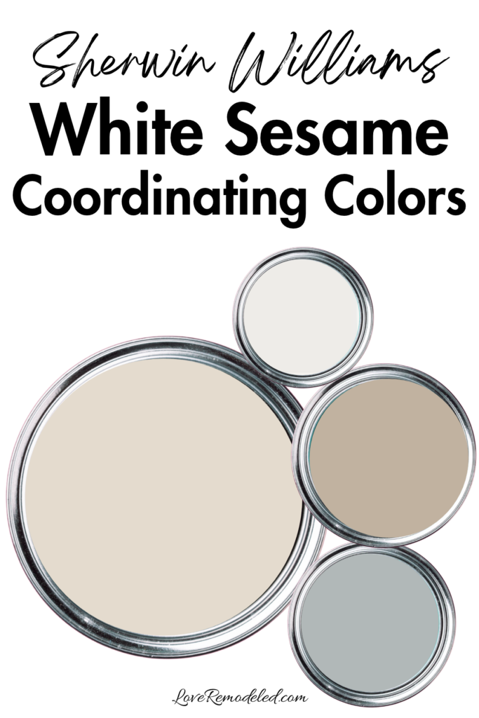 Sherwin Williams White Sesame Coordinating Colors - White Sand, Studio Beige, and Mineral