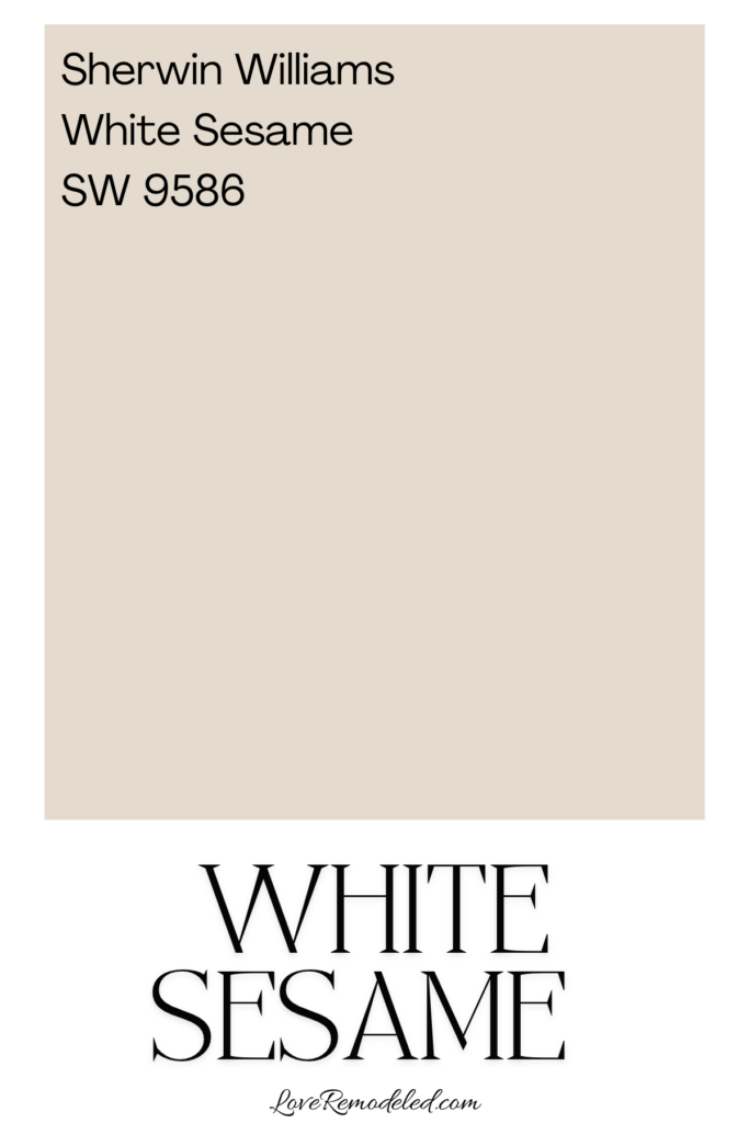 Sherwin Williams White Sesame Paint Color Paint Square SW 9586
