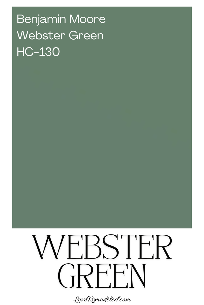 Benjamin Moore Webster Green HC-130 Paint Color Swatch