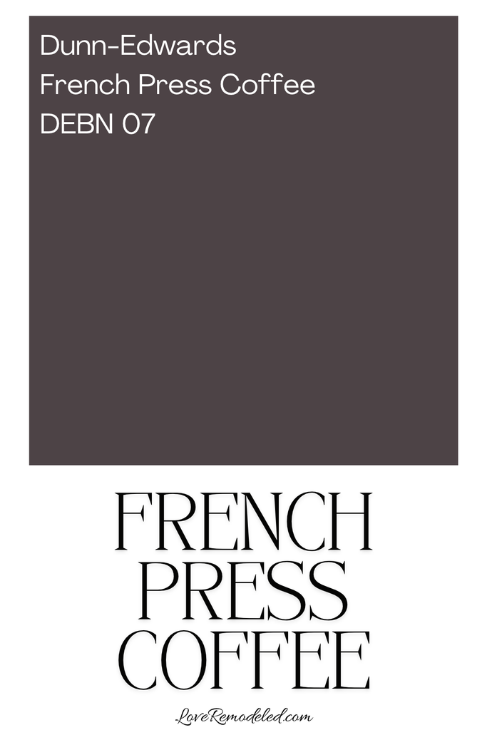 Dunn-Edwards French Press Coffee Color Swatch - DEBN 07